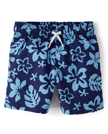 Boys Print Swim Trunks