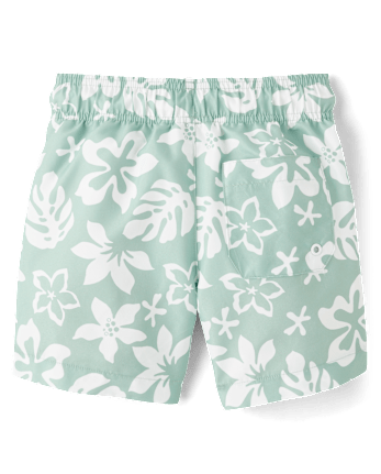 Boys Print Swim Trunks