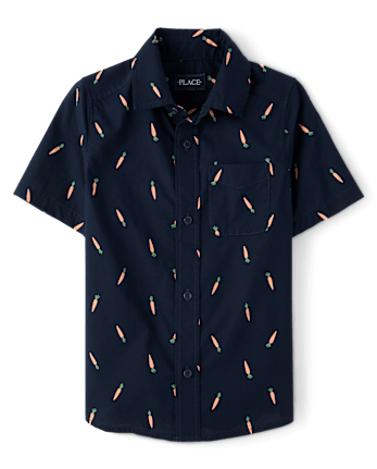 Chemise boutonnée en popeline à carreaux pour garçon