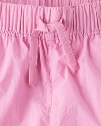 Girls Contrast Mesh Lined Parachute Pants