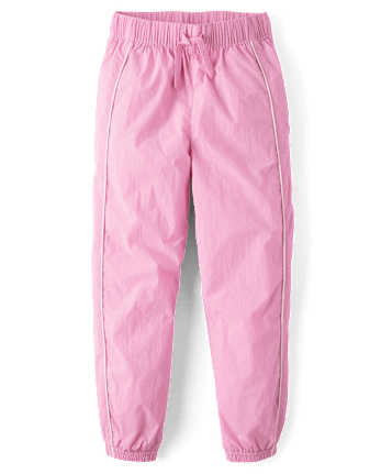 Girls Contrast Mesh Lined Parachute Pants