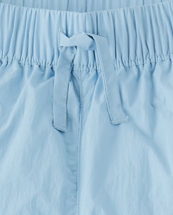 Girls Contrast Mesh Lined Parachute Pants