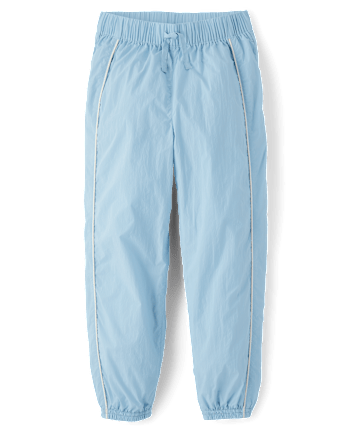 Girls Contrast Mesh Lined Parachute Pants