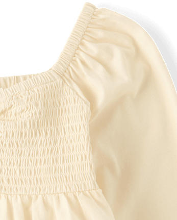 Girls Embroidered Eyelet Peplum Top