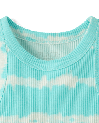 Girls Tie Dye Ribbed Tank Top