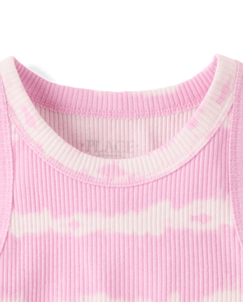 Girls Tie Dye Ribbed Tank Top