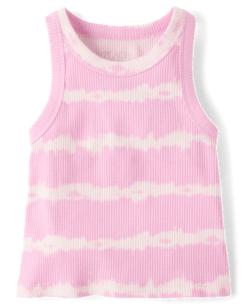 Girls Tie Dye Ribbed Tank Top
