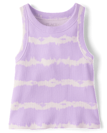 Girls Tie Dye Ribbed Tank Top