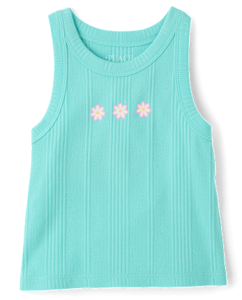 Girls Graphic Ribbed Tank Top