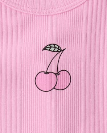 Girls Graphic Ribbed Tank Top