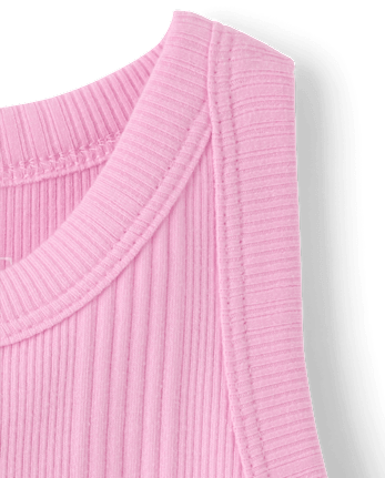 Girls Graphic Ribbed Tank Top