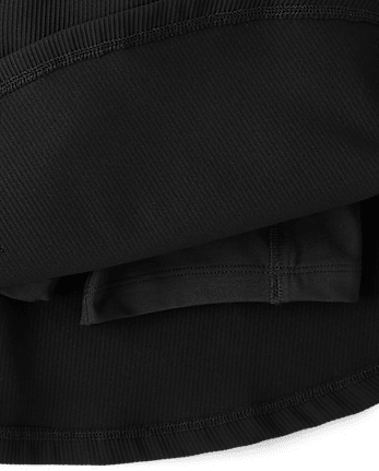 Girls Quick Dry High Rise Textured Ribbed Skort