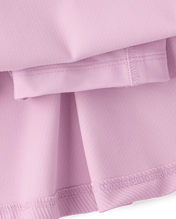 Girls Quick Dry High Rise Textured Ribbed Skort