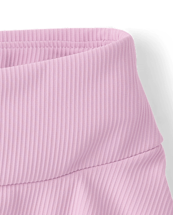 Girls Quick Dry High Rise Textured Ribbed Skort