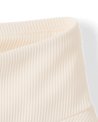 Jupe-short côtelée texturée taille haute à séchage rapide pour filles