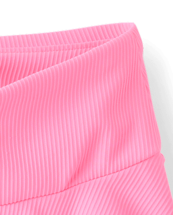 Jupe-short côtelée texturée taille haute à séchage rapide pour filles