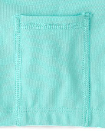 Girls Quick Dry High Rise Textured Ribbed Skort