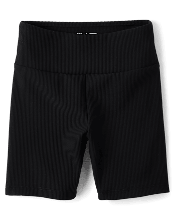 Girls Quick Dry Textured Ribbed Bike Shorts