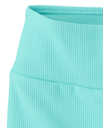 Girls Quick Dry Textured Ribbed Bike Shorts