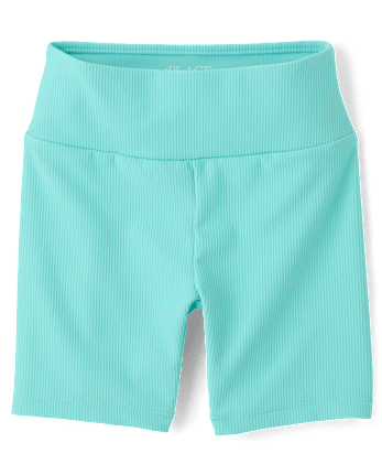Girls Quick Dry Textured Ribbed Bike Shorts