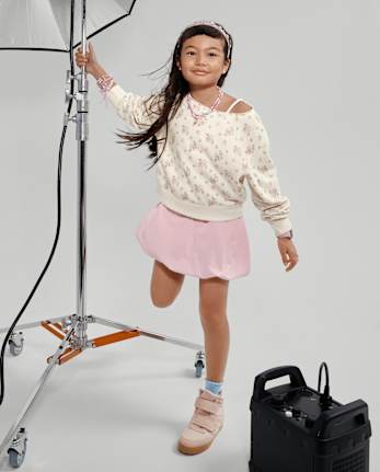 Jupe-short à bulles à séchage rapide pour filles