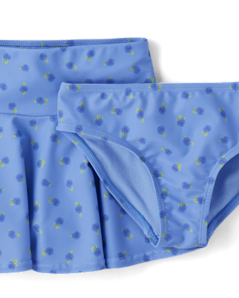 Girls Floral 4-Piece Swimsuit