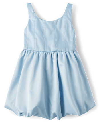 Girls Satin Bubble Dress