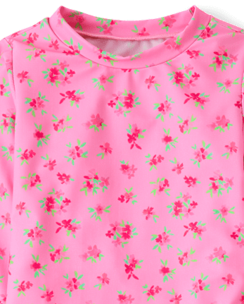 Girls Floral 3-Piece Swimsuit