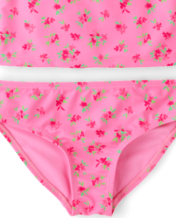 Girls Floral 3-Piece Swimsuit