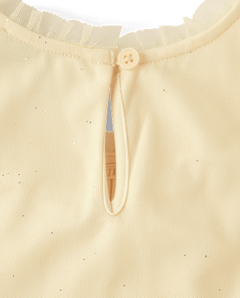 Robe à volants en tulle smocké à paillettes pour filles