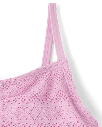 Girls Lace Cut-Out One Piece Swimsuit