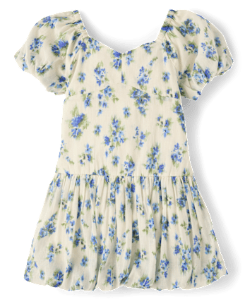 Girls Mommy And Me Floral Bubble Dress