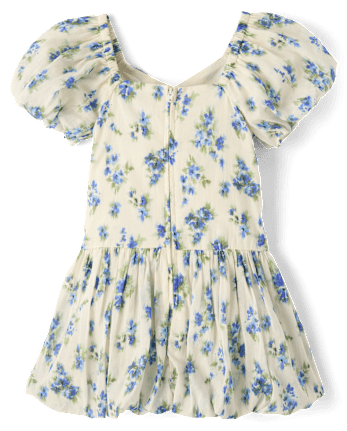 Girls Mommy And Me Floral Bubble Dress