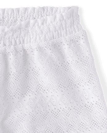 Short de plage à volants et dentelle pour filles