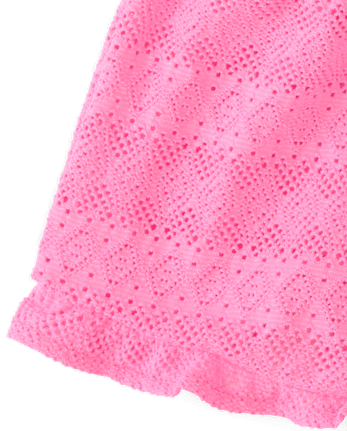 Girls Ruffle Lace Cover-Up Shorts