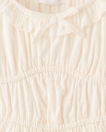 Girls Clip Dot Ruffle Dress