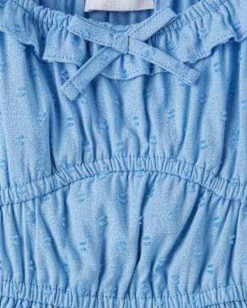 Girls Clip Dot Ruffle Dress