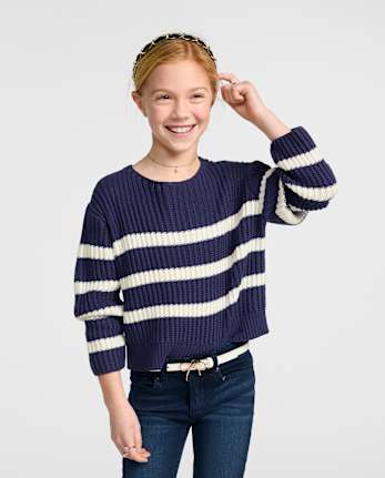 Girls Striped Sweater