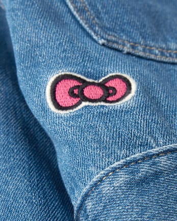 Girls Hello KittyÂ® And Friends Embroidered Denim Jacket