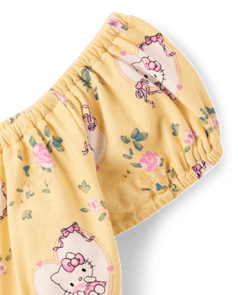 Girls Hello Kitty® Print Corset Drop Waist Dress