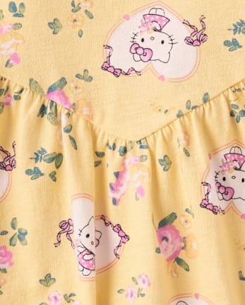 Girls Hello Kitty® Print Corset Drop Waist Dress