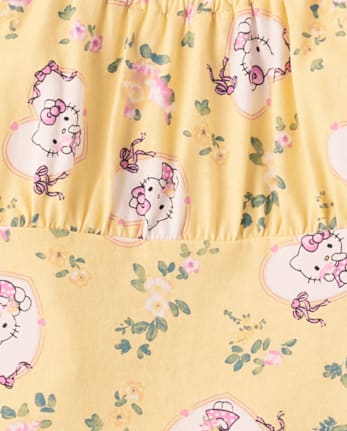 Girls Hello KittyÂ® Print Corset Drop Waist Dress