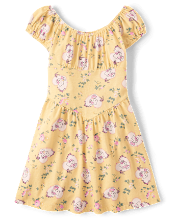 Girls Hello Kitty® Print Corset Drop Waist Dress