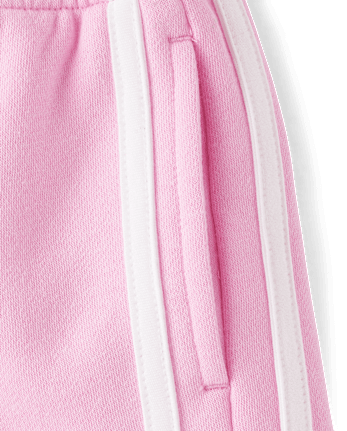 Girls Hello KittyÂ® Side Stripe Bow Premium Fleece Shorts