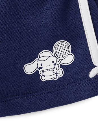 Girls Hello KittyÂ® Side Stripe Bow Premium Fleece Shorts