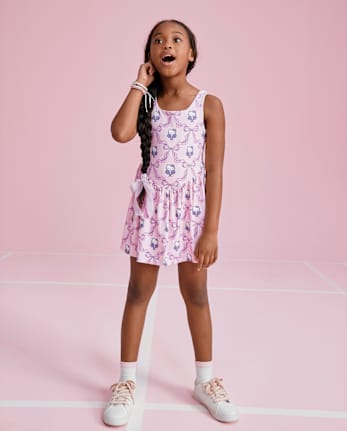 Girls Hello KittyÂ® Quick Dry Tennis Cut Out Active Dress