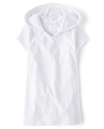 Girls Hooded Terry Swim Cover-Up