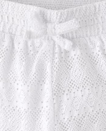 Girls Lace Wide Leg Beach Pants