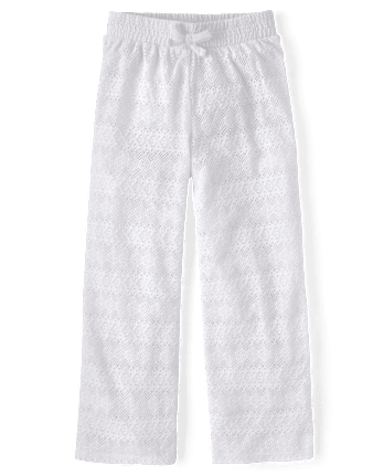 Girls Lace Wide Leg Beach Pants