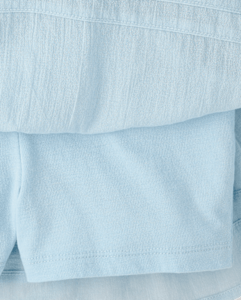 Girls Pleated Tiered V-Waist Dress